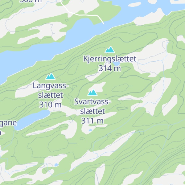 Map of Svartvass-slættet
