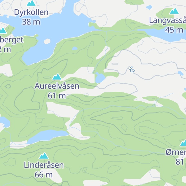 Map of Melandseteråsen