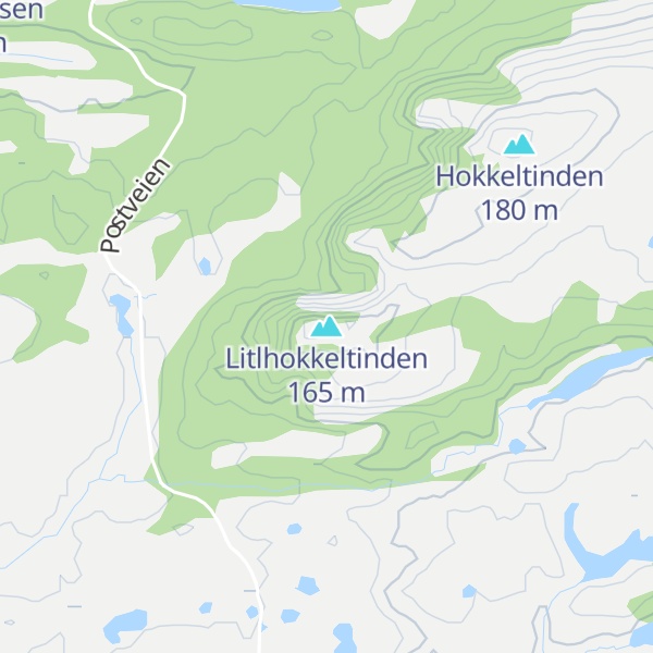 Map of Litlhokkeltinden