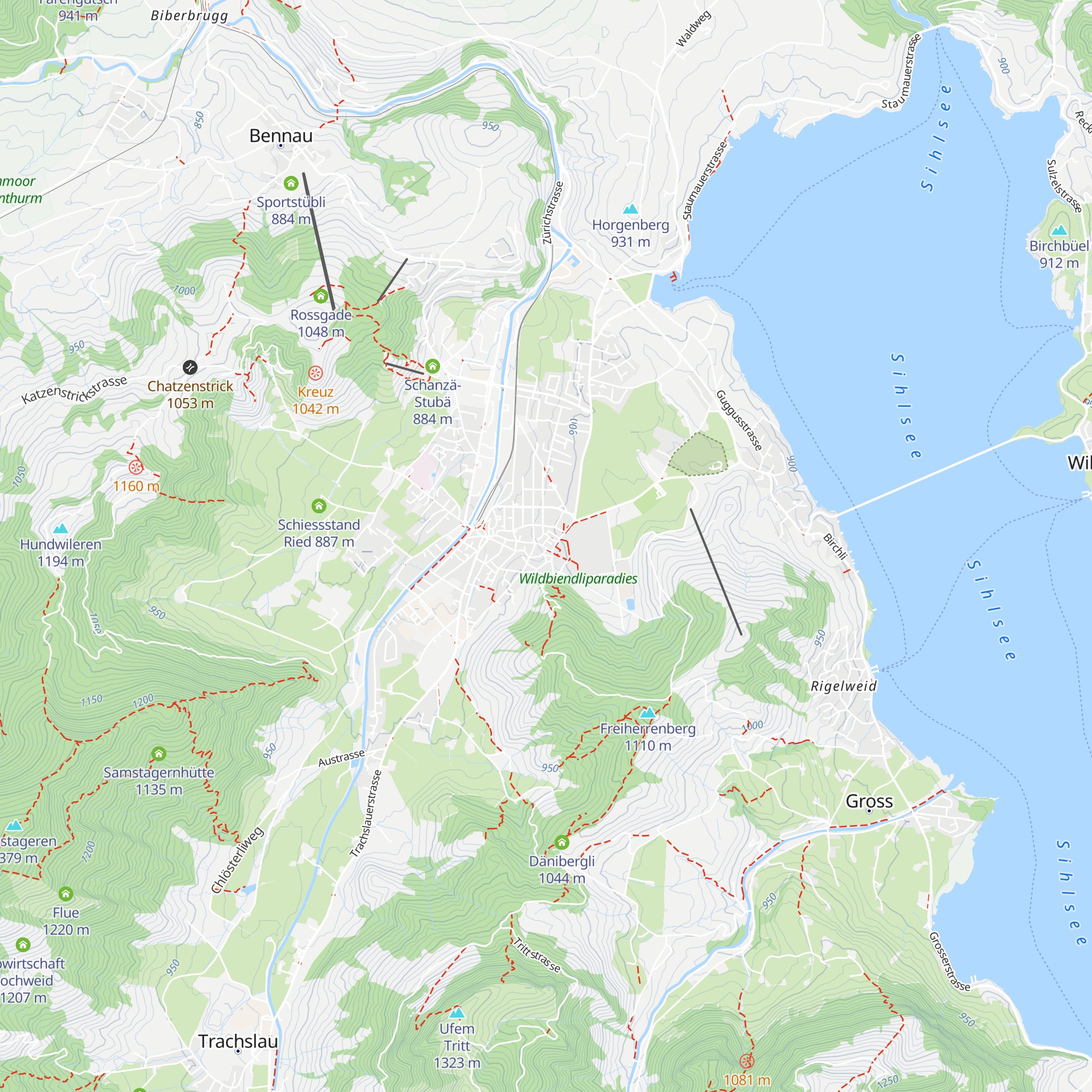 Einsiedeln Tourismus map