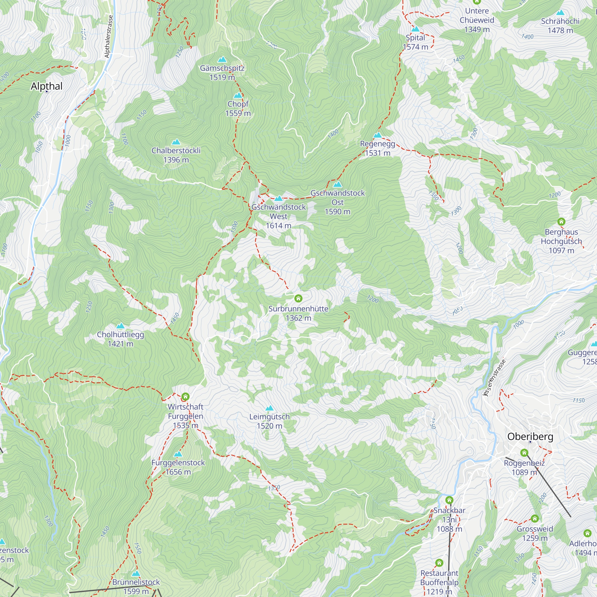 Surbrunnenhütte map