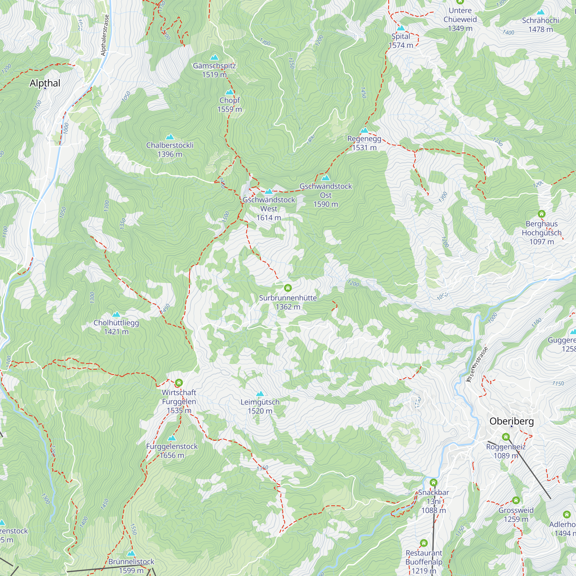 Surbrunnenhütte map