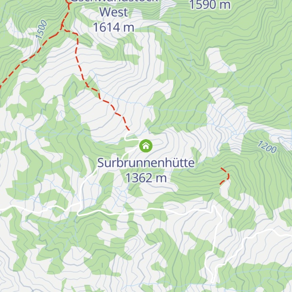 Map of Surbrunnenhütte