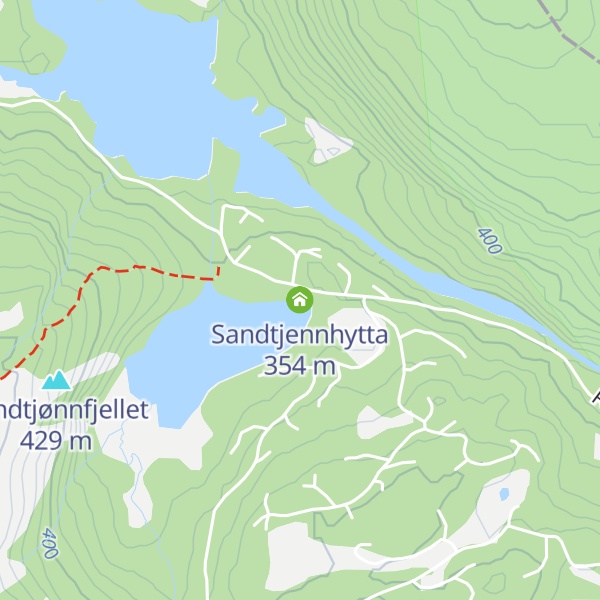 Map of Sandtjennhytta