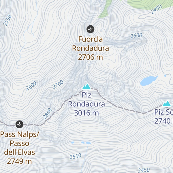 Map of Piz Rondadura
