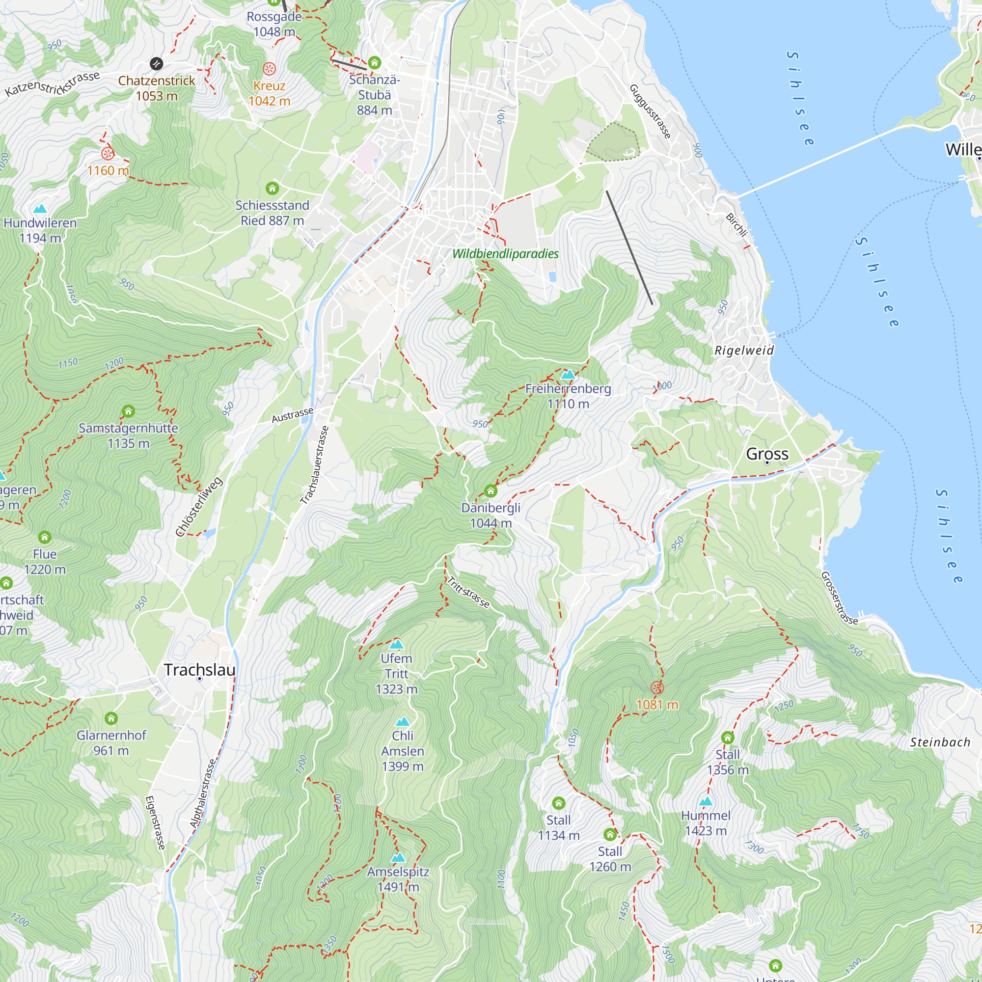 Dänibergli map