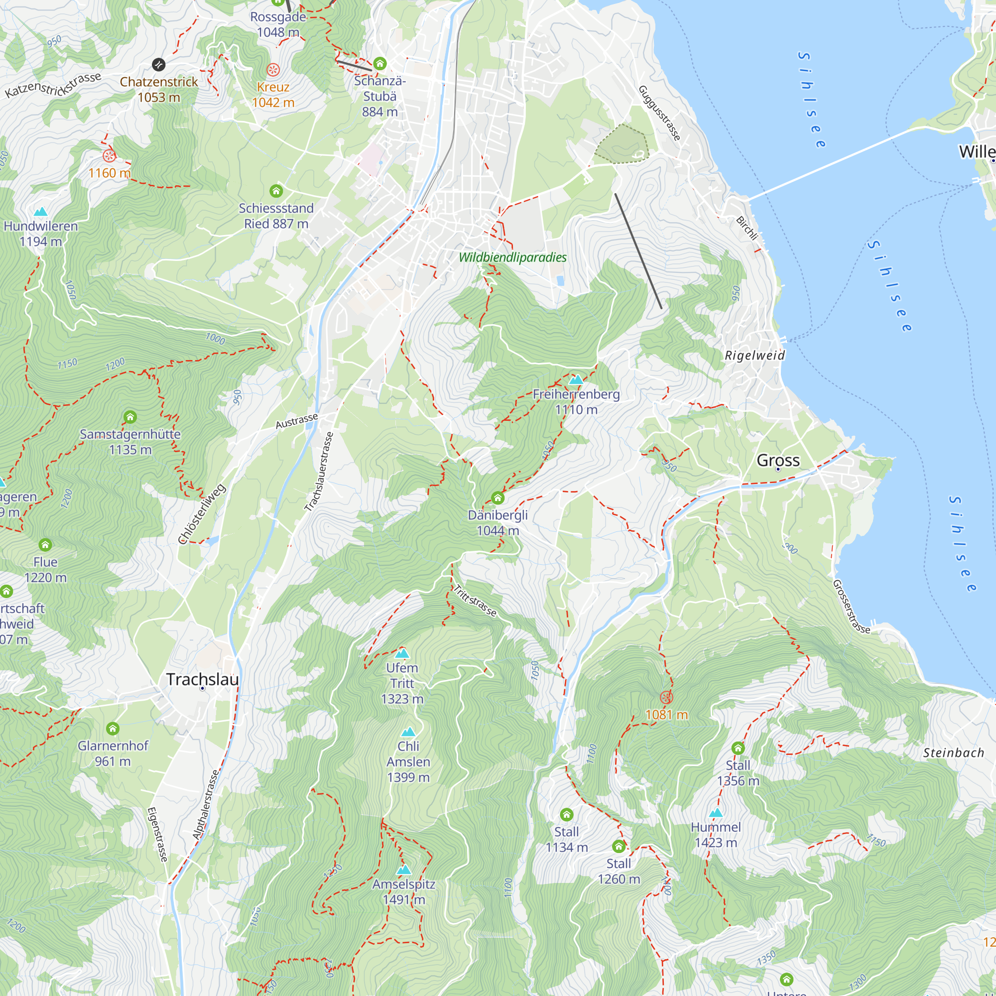 Dänibergli map