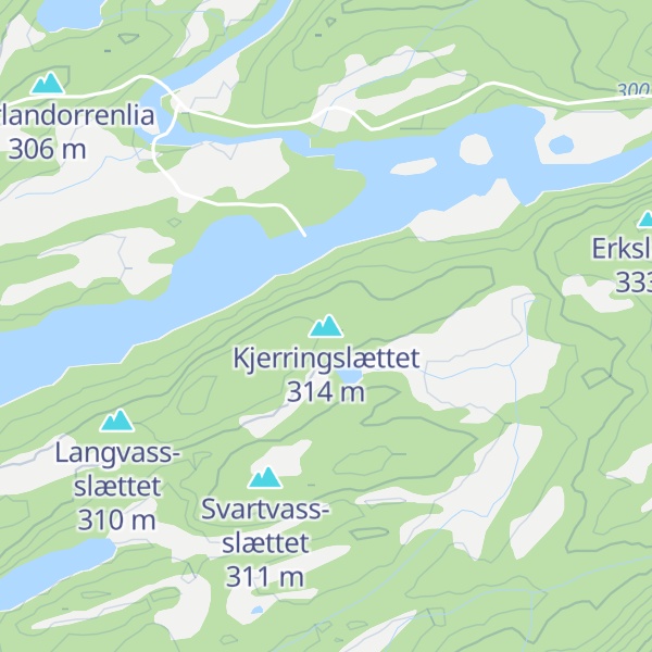 Map of Kjerringslættet
