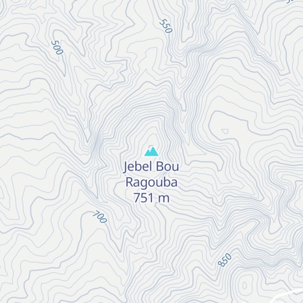 Map of Jebel Bou Ragouba