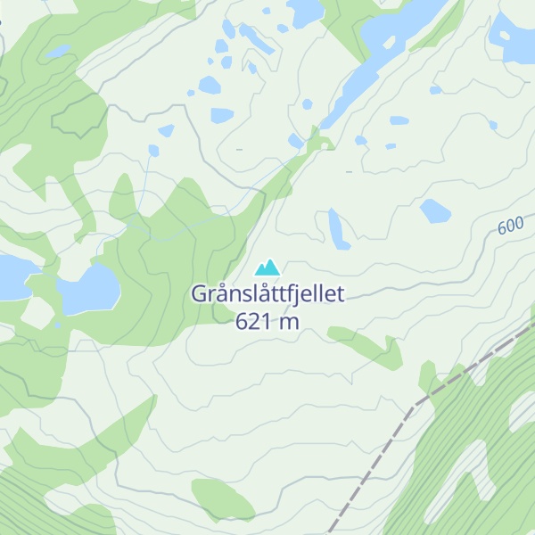 Map of Grånslåttfjellet