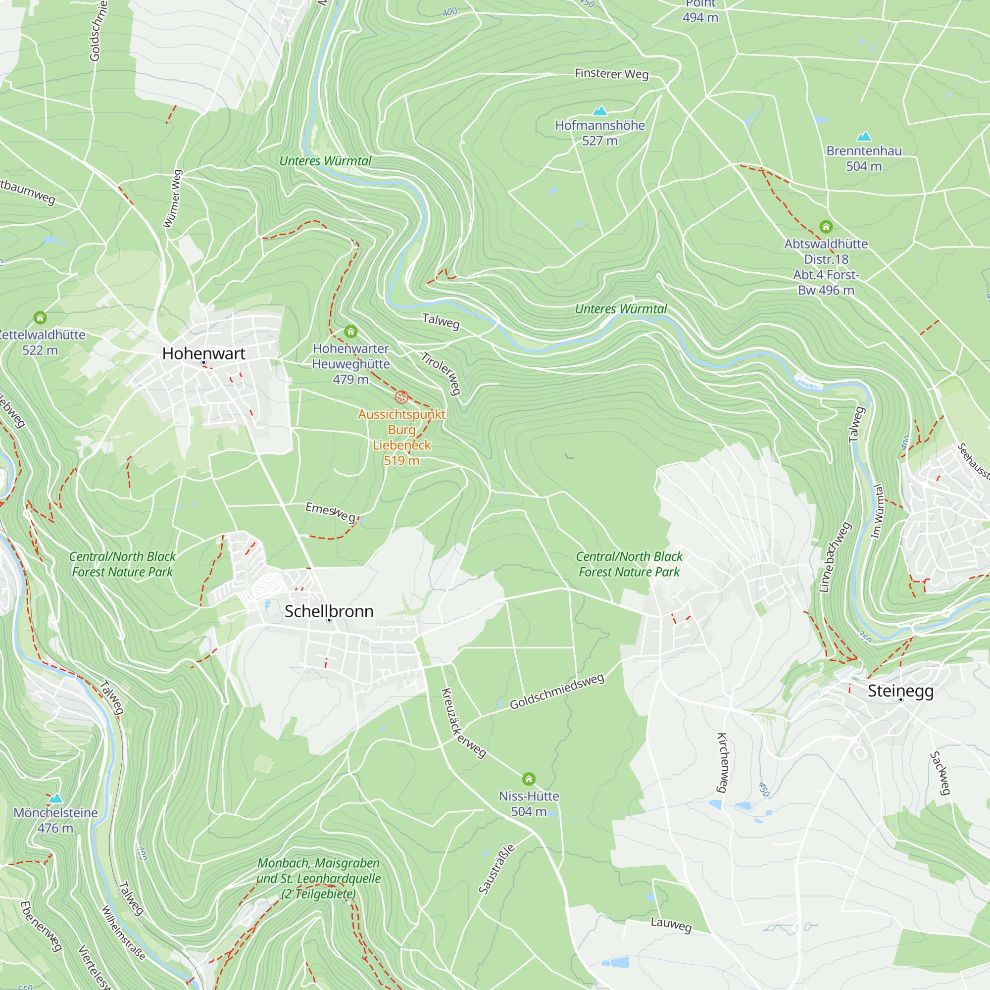 Hegarhütte map
