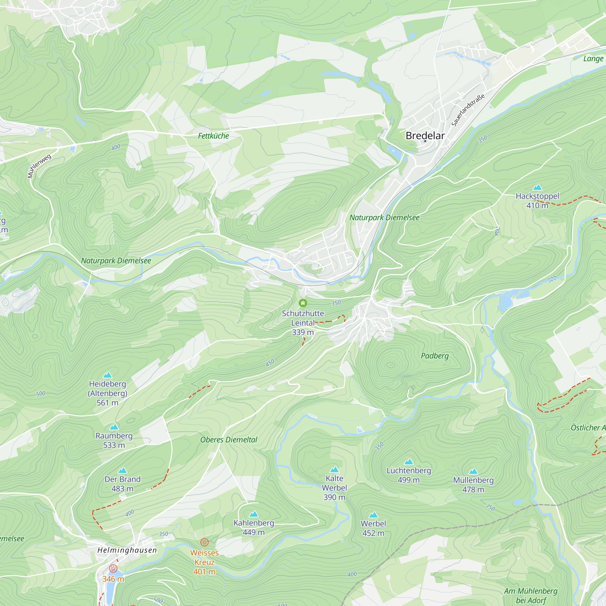 Schutzhütte Leintal map