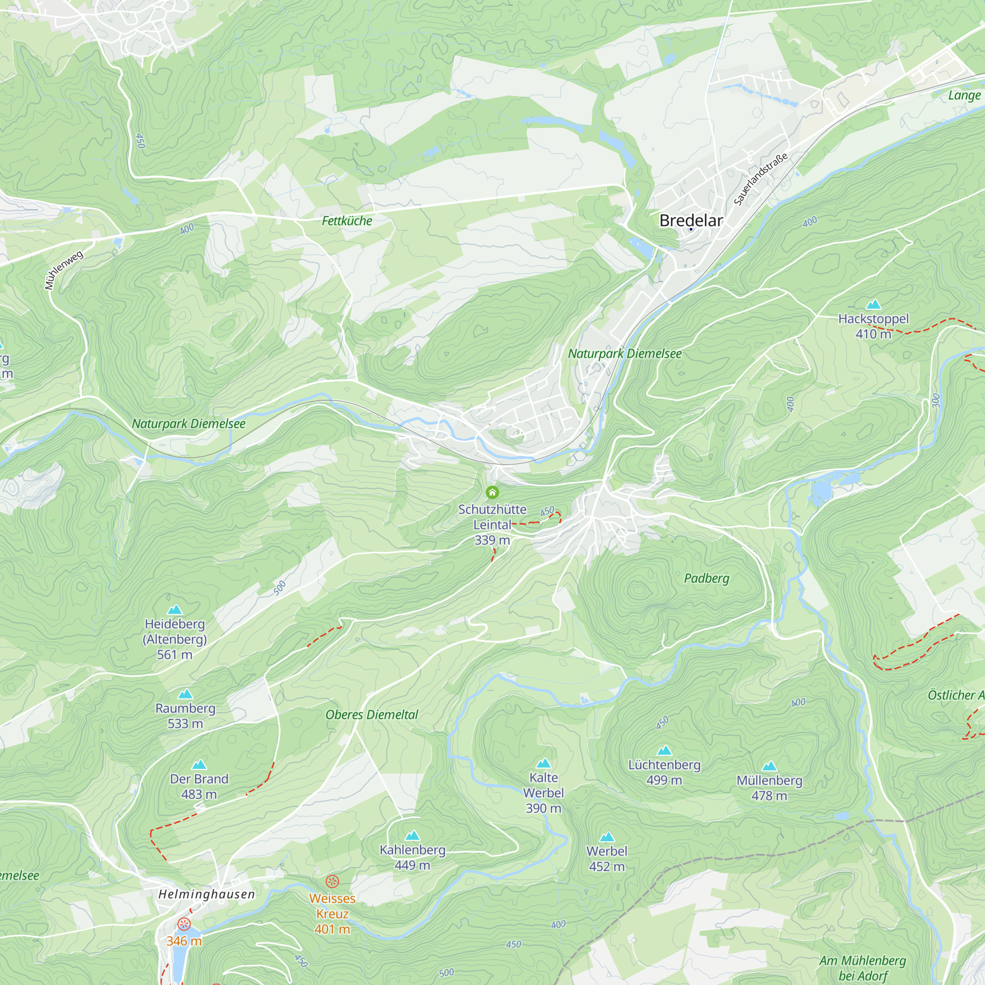 Schutzhütte Leintal map