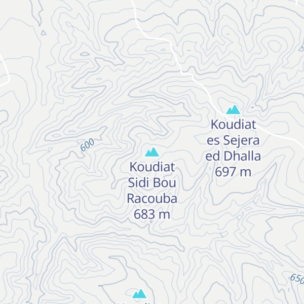 Map of Koudiat Sidi Bou Racouba