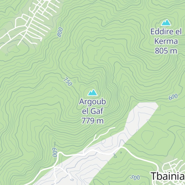 Map of Argoub el Gaf