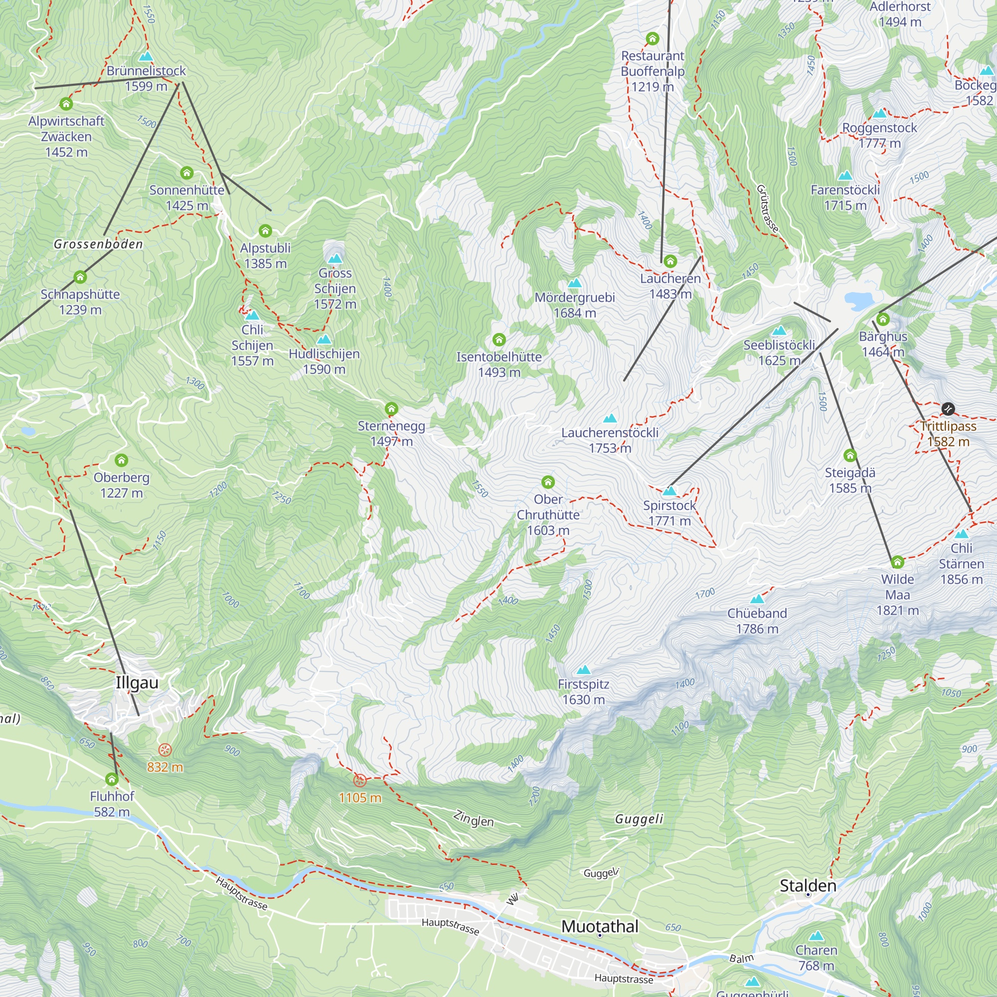 Unter Chruthütte map