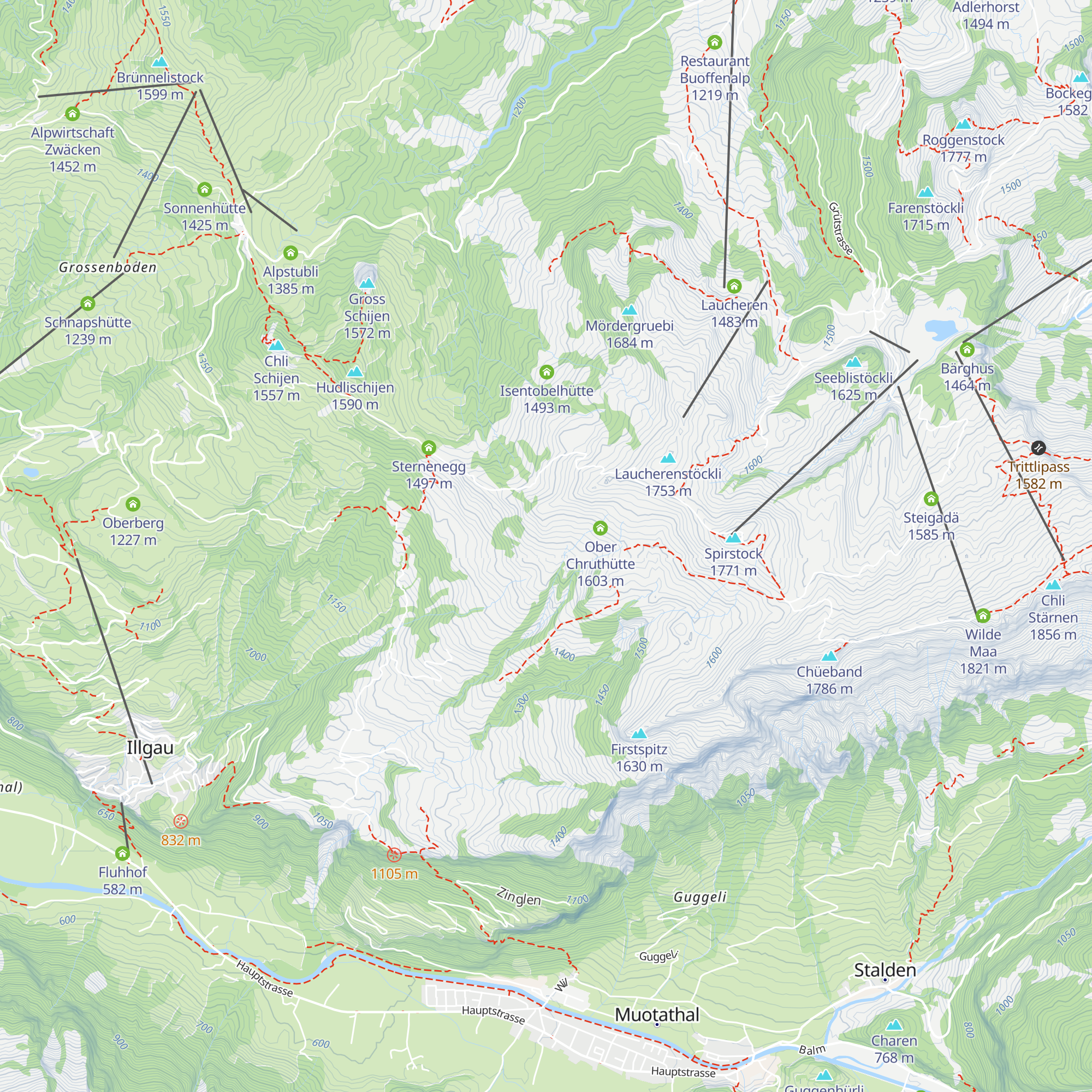 Unter Chruthütte map