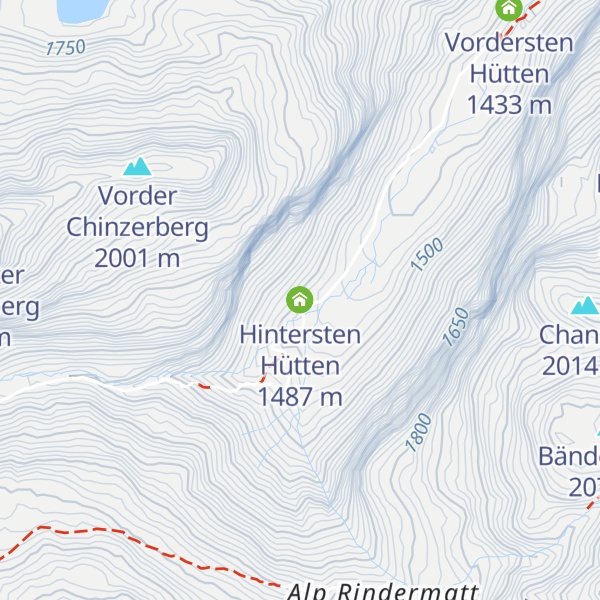 Map of Hintersten Hütten