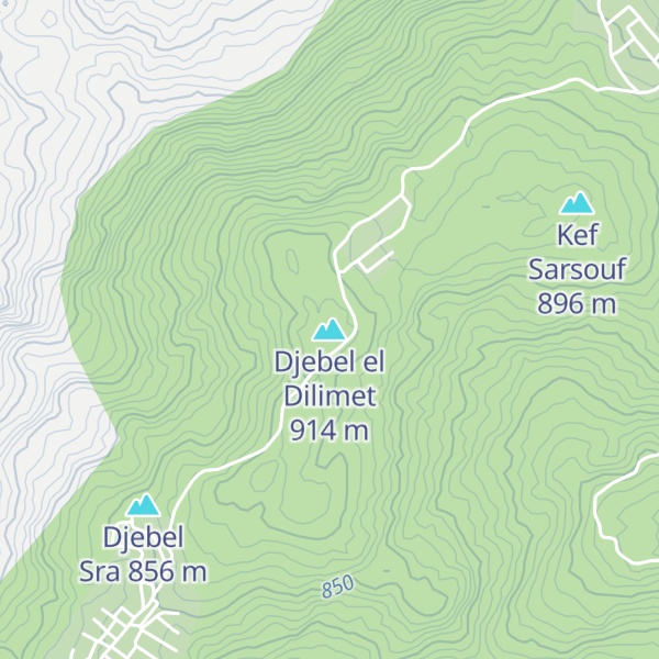 Map of Djebel el Dilimet