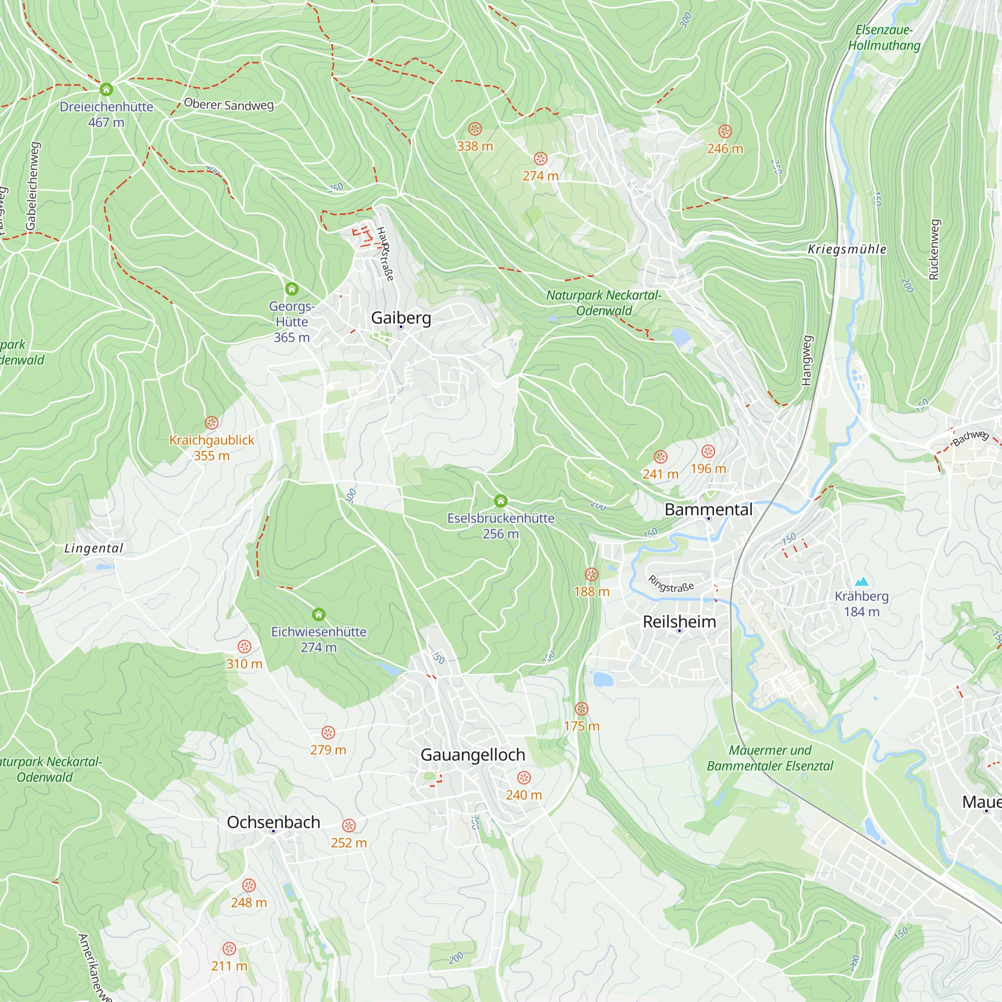 Eselsbrückenhütte map