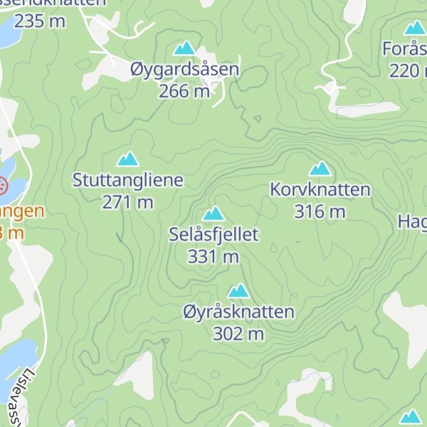 Map of Selåsfjellet