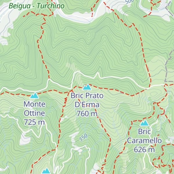 Map of Bric Prato D'Erma