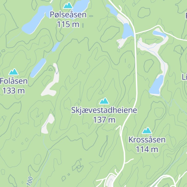 Map of Bjørneheia