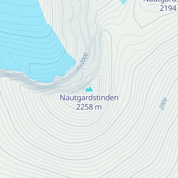 Map of Nautgardstinden