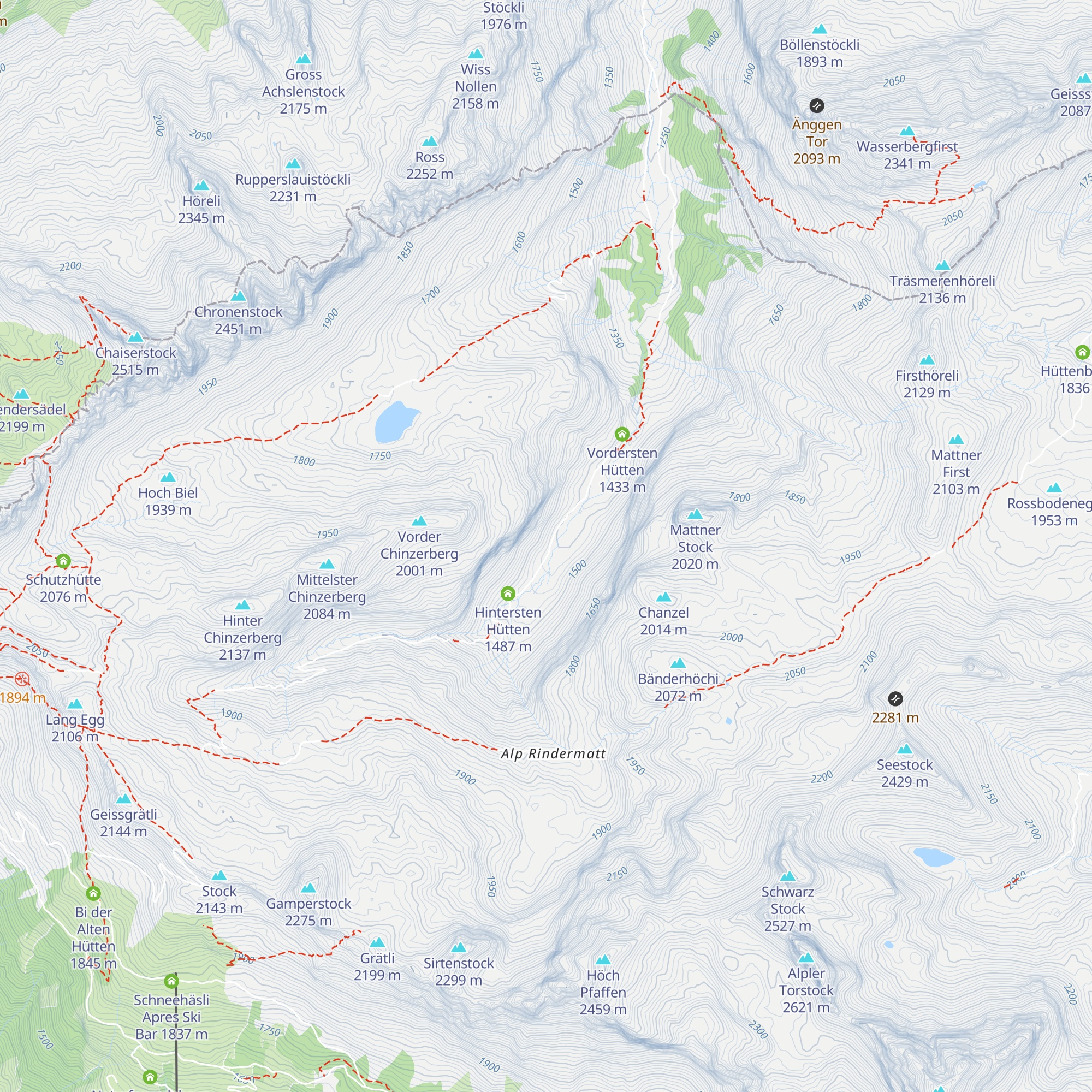 Mittelsten Hütten map