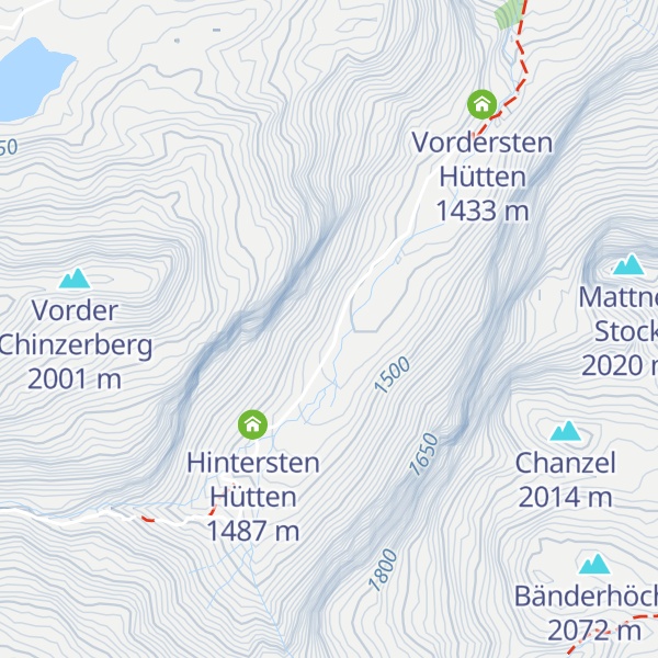 Map of Mittelsten Hütten