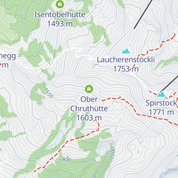 Map of Ober Chruthütte