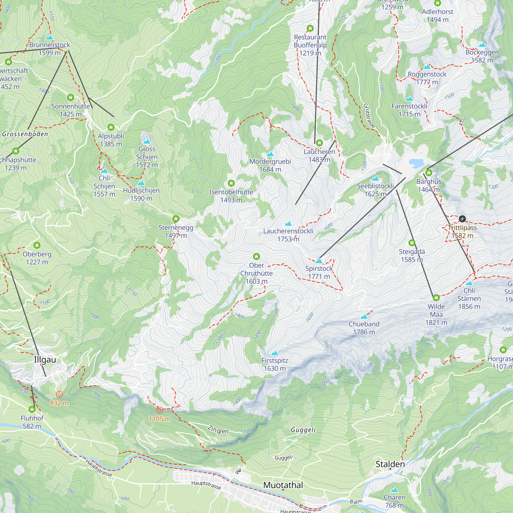 Ober Chruthütte map