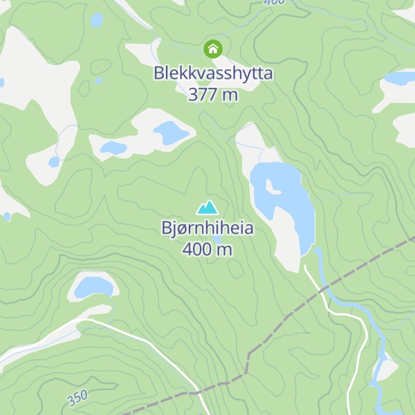 Map of Bjørnhiheia