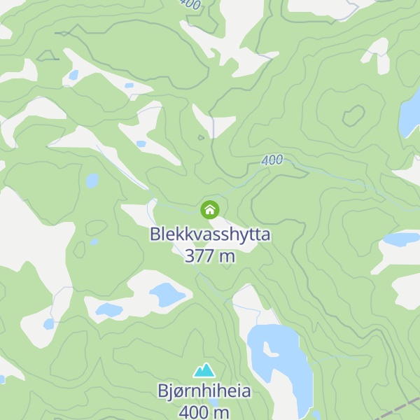 Map of Blekkvasshytta