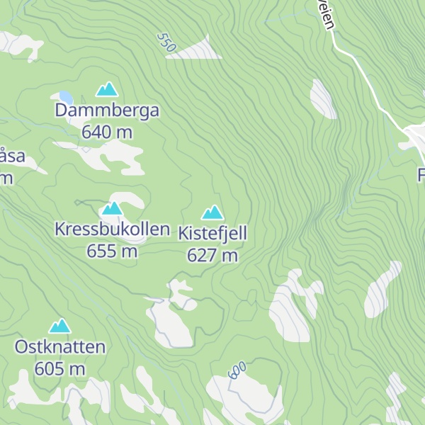 Map of Kistefjell