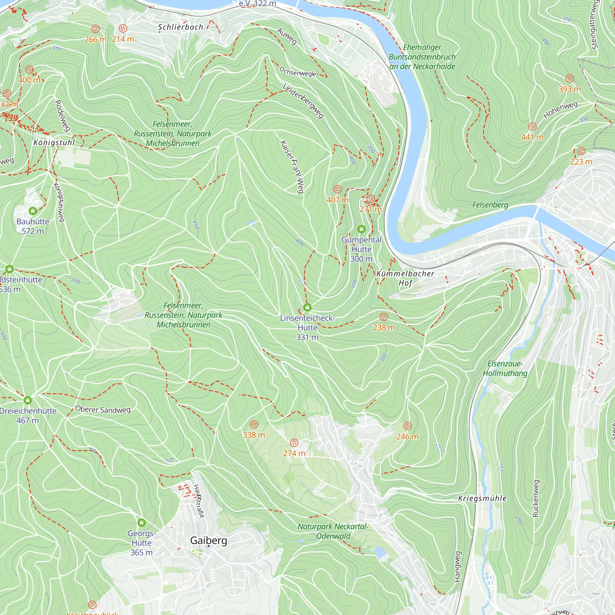 Linsenteicheck-Hütte map
