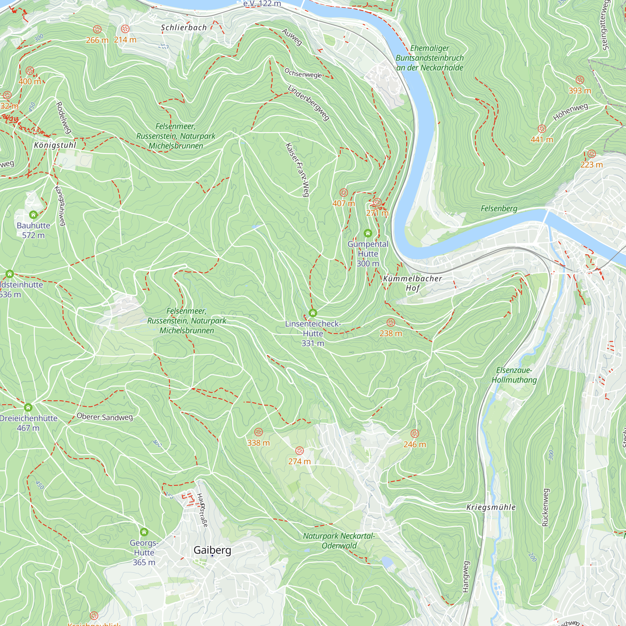 Linsenteicheck-Hütte map