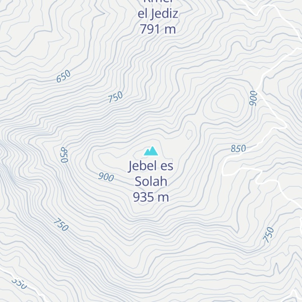 Map of Jebel es Solah