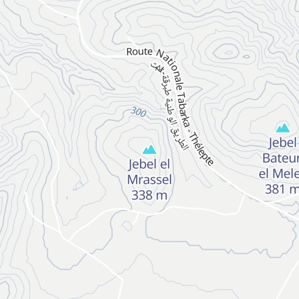 Map of Jebel el Mrassel