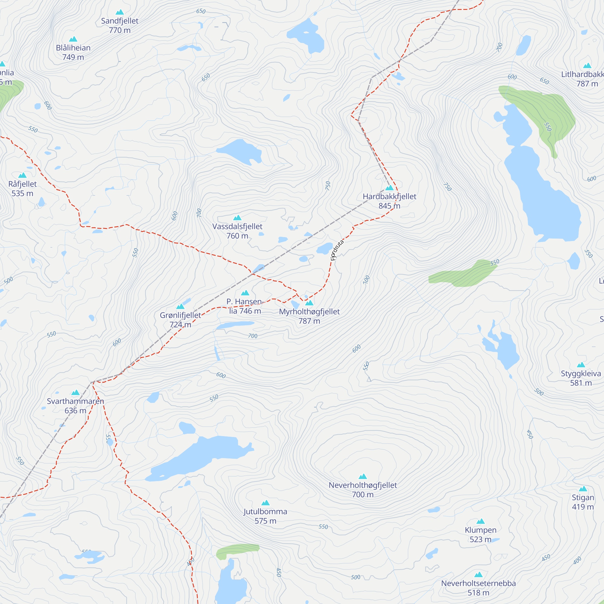 Hardbakkhytta map