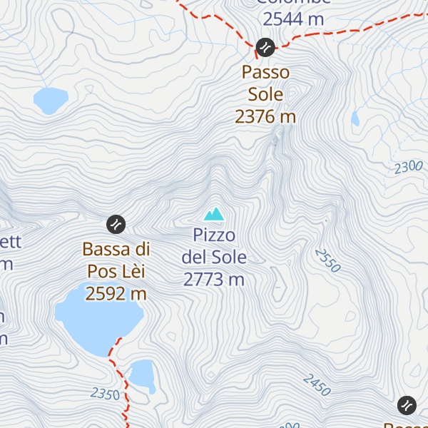 Map of Pizzo del Sole