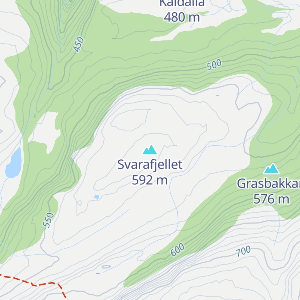 Map of Svarafjellet