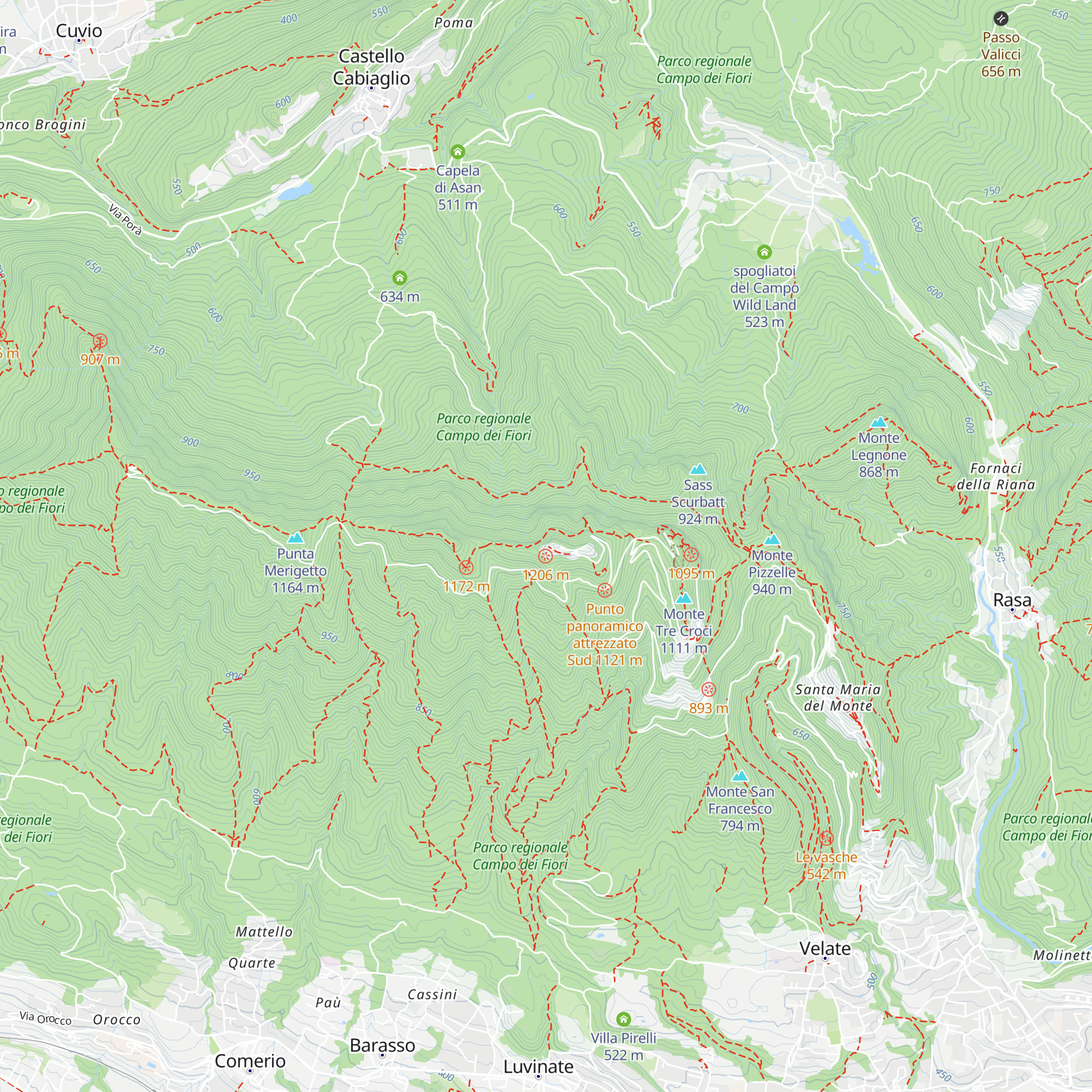 Nuova ala Osservatorio map