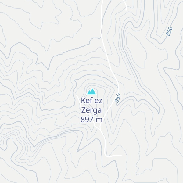 Map of Kef ez Zerga