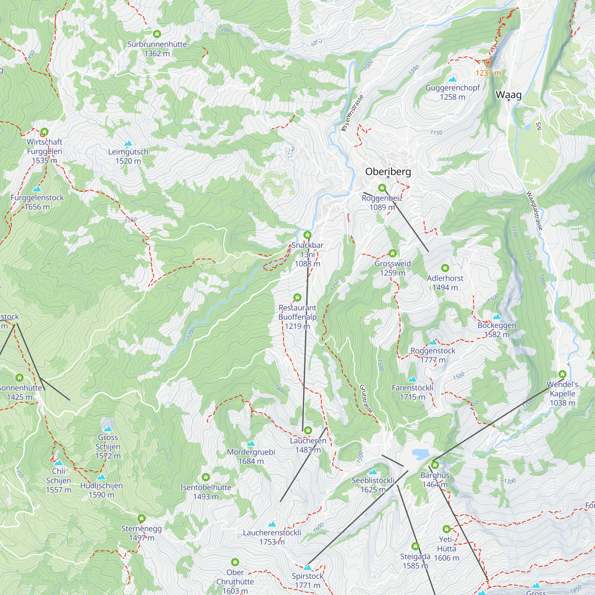 Restaurant Buoffenalp map