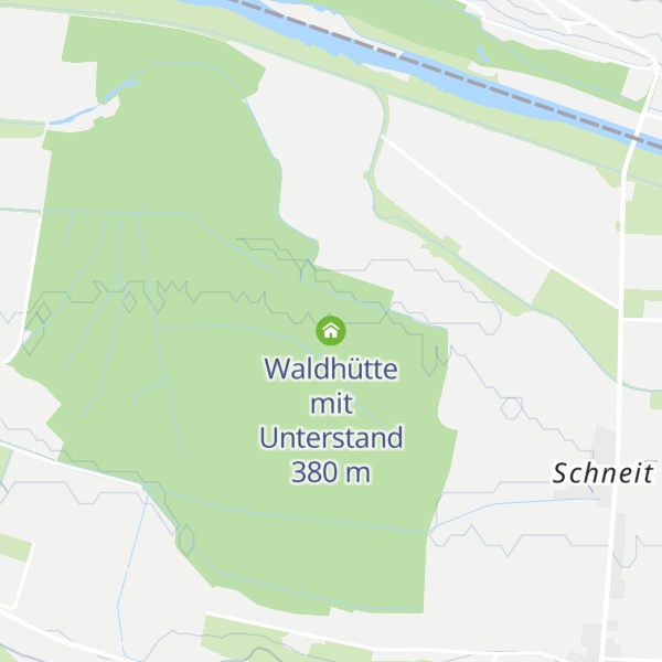 Map of Waldhütte mit Unterstand