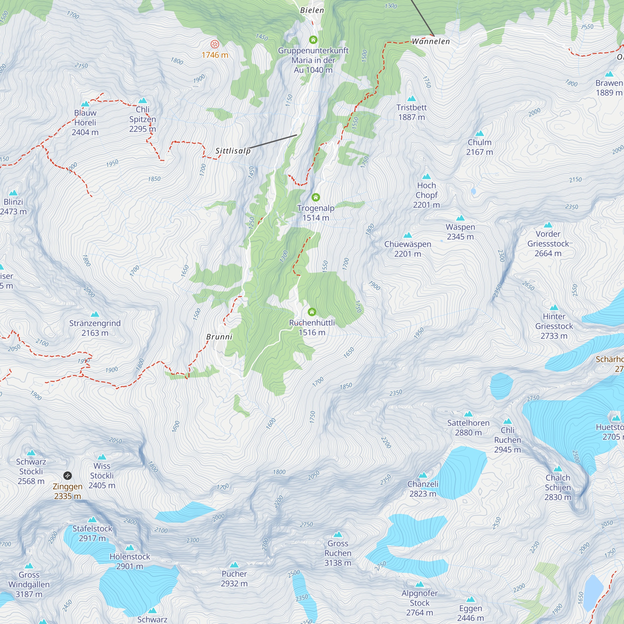 Ruchenhüttli map