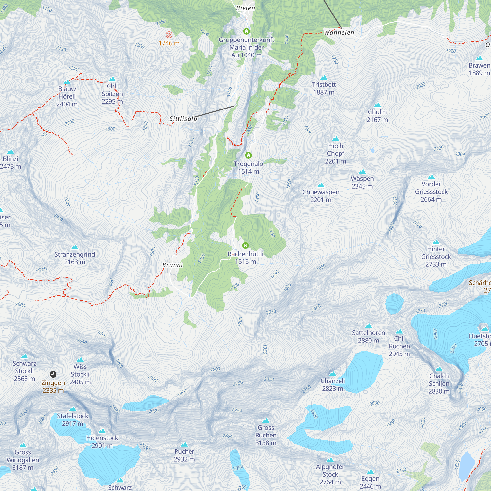 Ruchenhüttli map