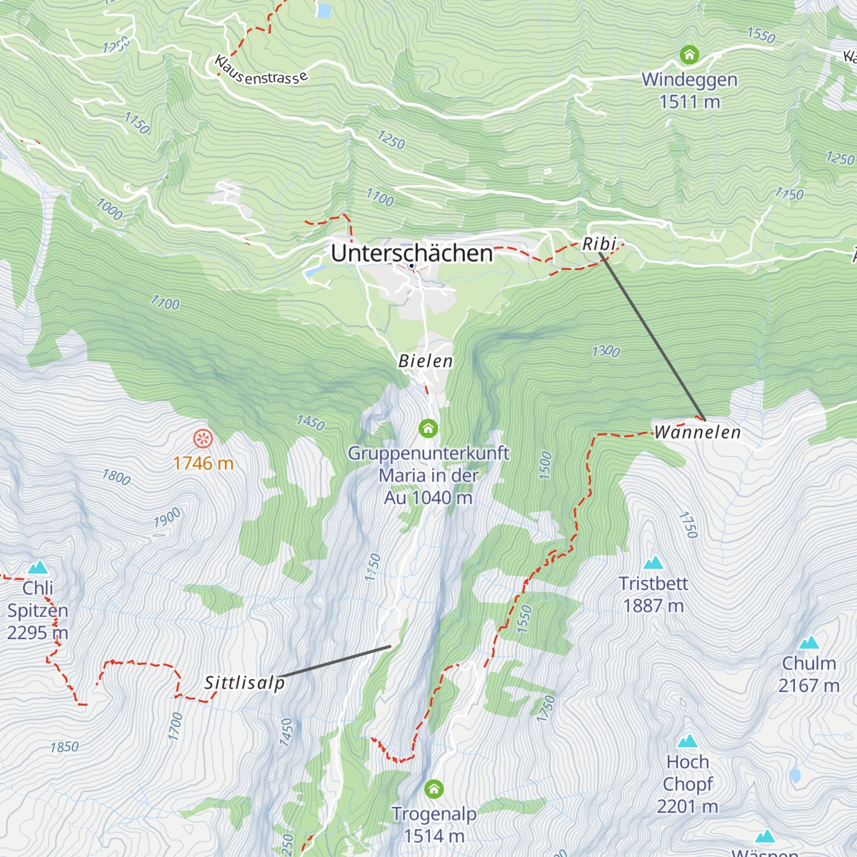 Gruppenunterkunft Maria in der Au map
