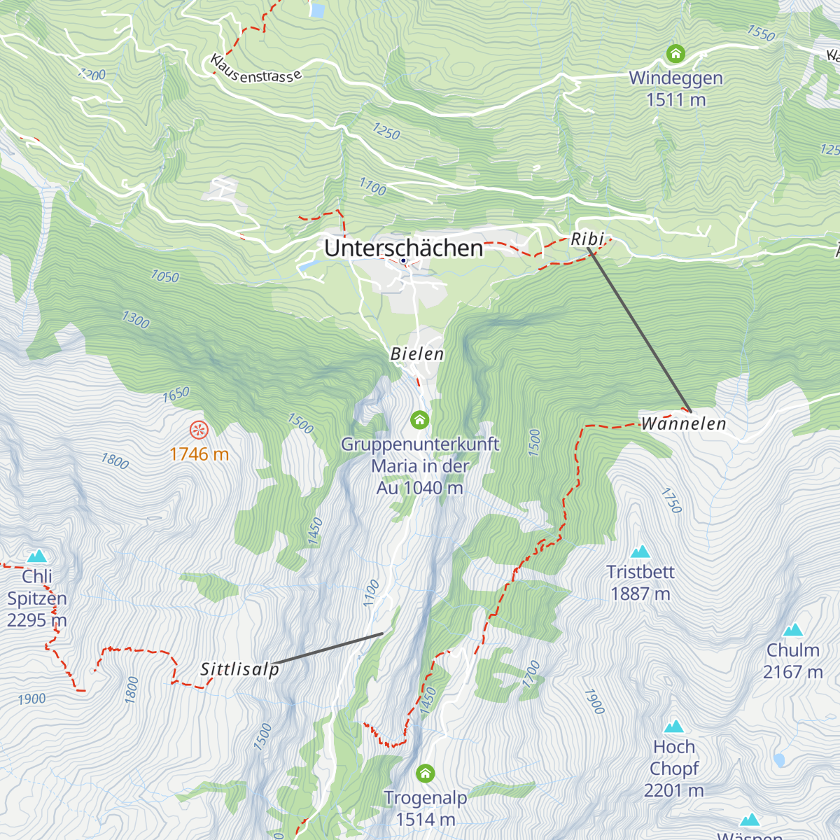 Gruppenunterkunft Maria in der Au map